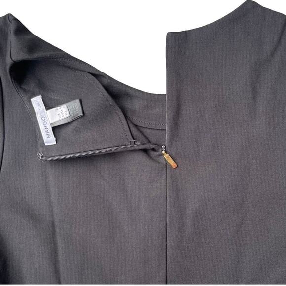 Mango Black Peplum Top Short Sleeve Round Neck Suit Collection - Size Small - Picture 9 of 15